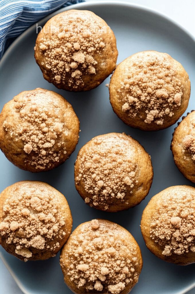 Lighter Banana Crumb Muffins