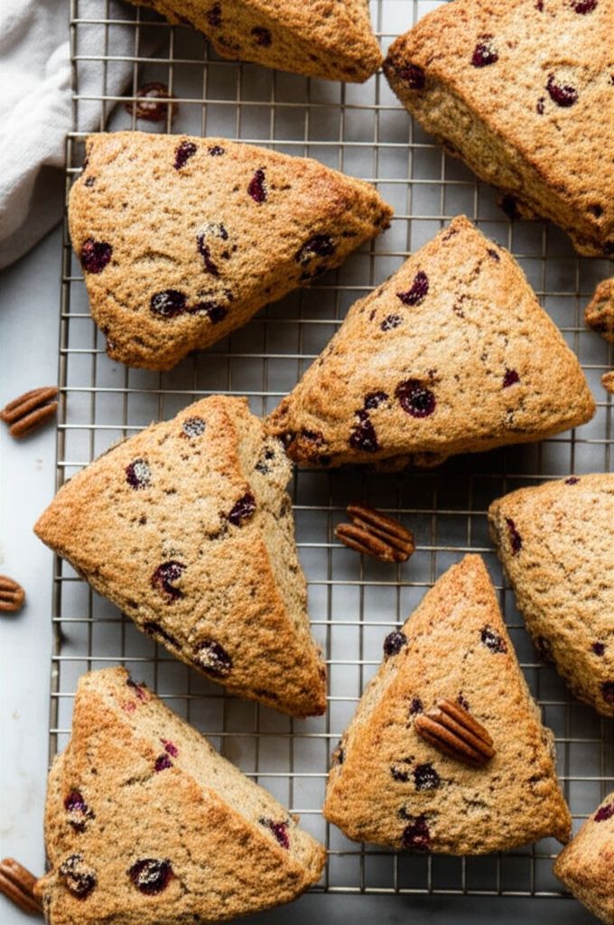 Low-Fat Whole Wheat Cranberry Pecan Scones