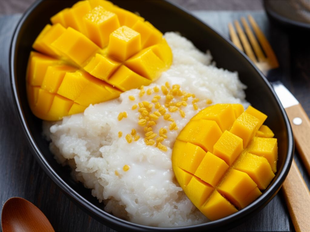 Mango with Sticky Coconut Rice (Kao Niaw)