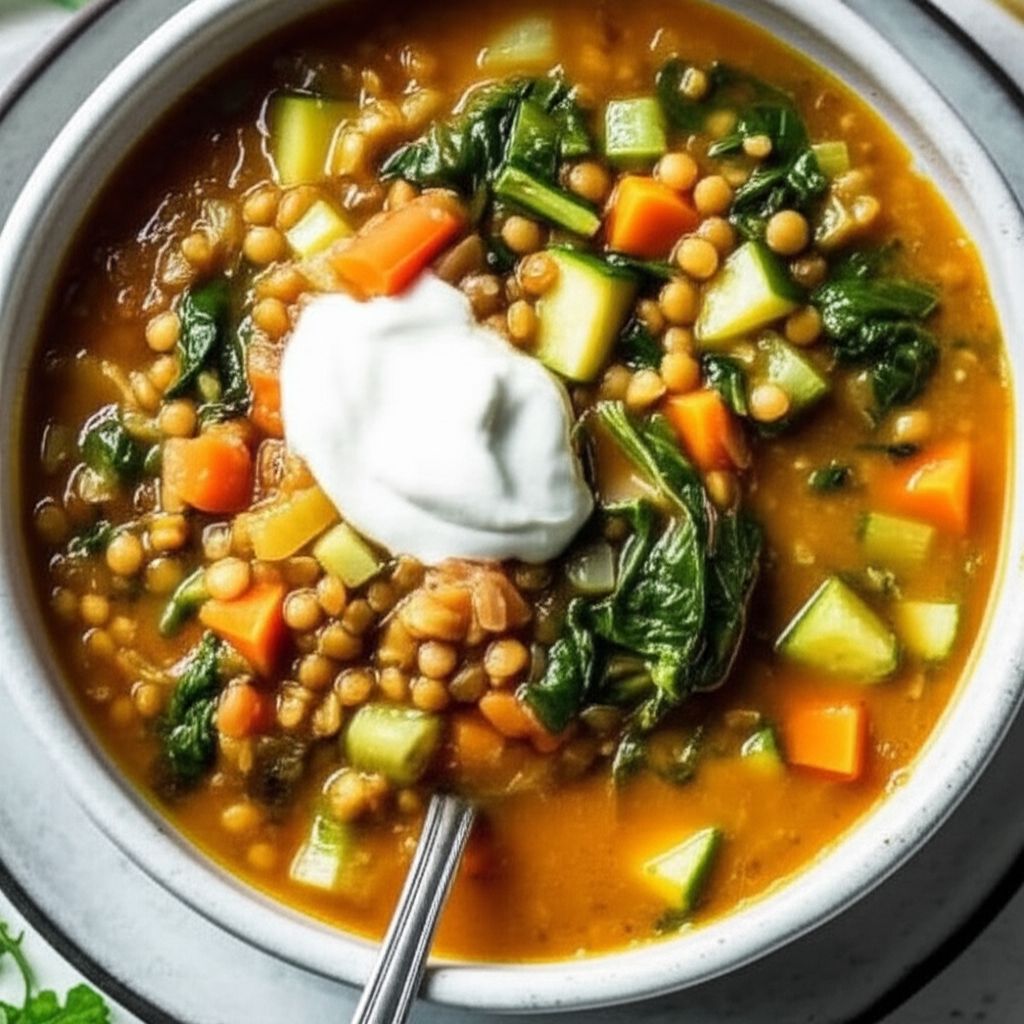 Moroccan Lentil Soup with Veggies