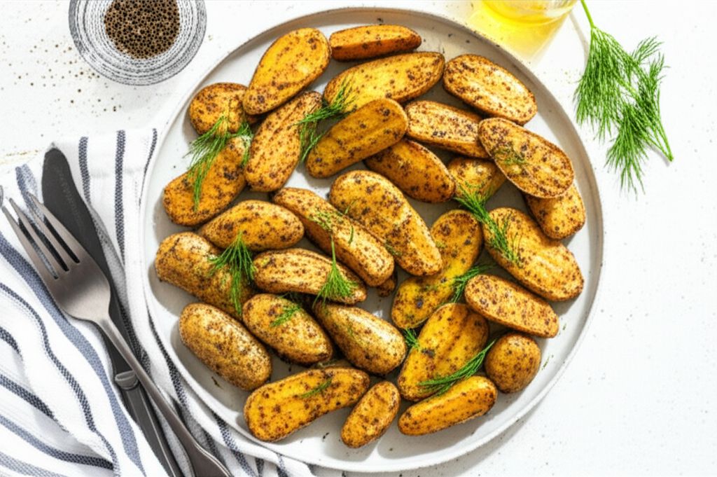 Mustard-Dill Roasted Fingerling Potatoes