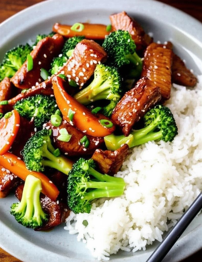 Pork, Apple, and Ginger Stir-Fry with Hoisin Sauce
