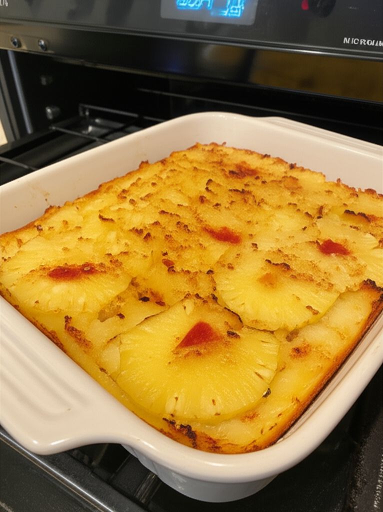 Scalloped Pineapple Souffle