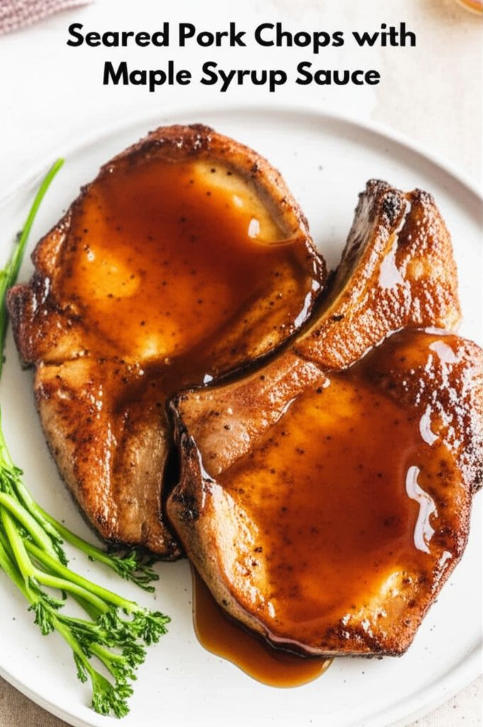 Seared Pork Chops with Maple Syrup Sauce