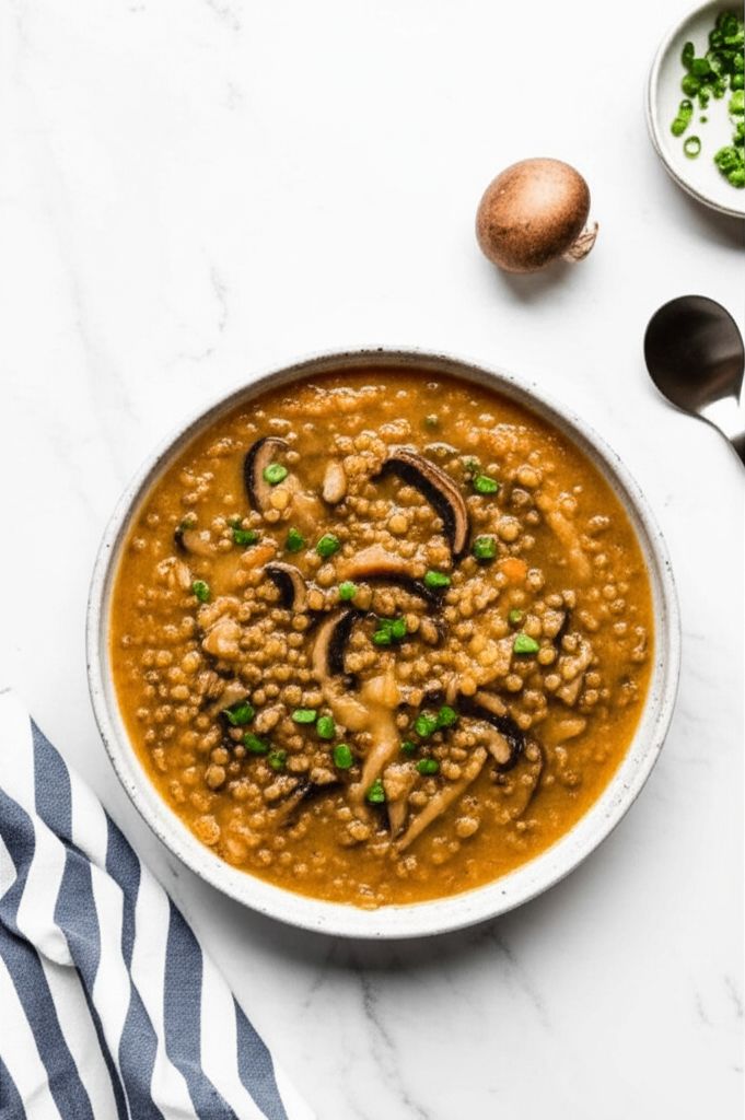 Vegetarian Mushroom-Lentil Soup