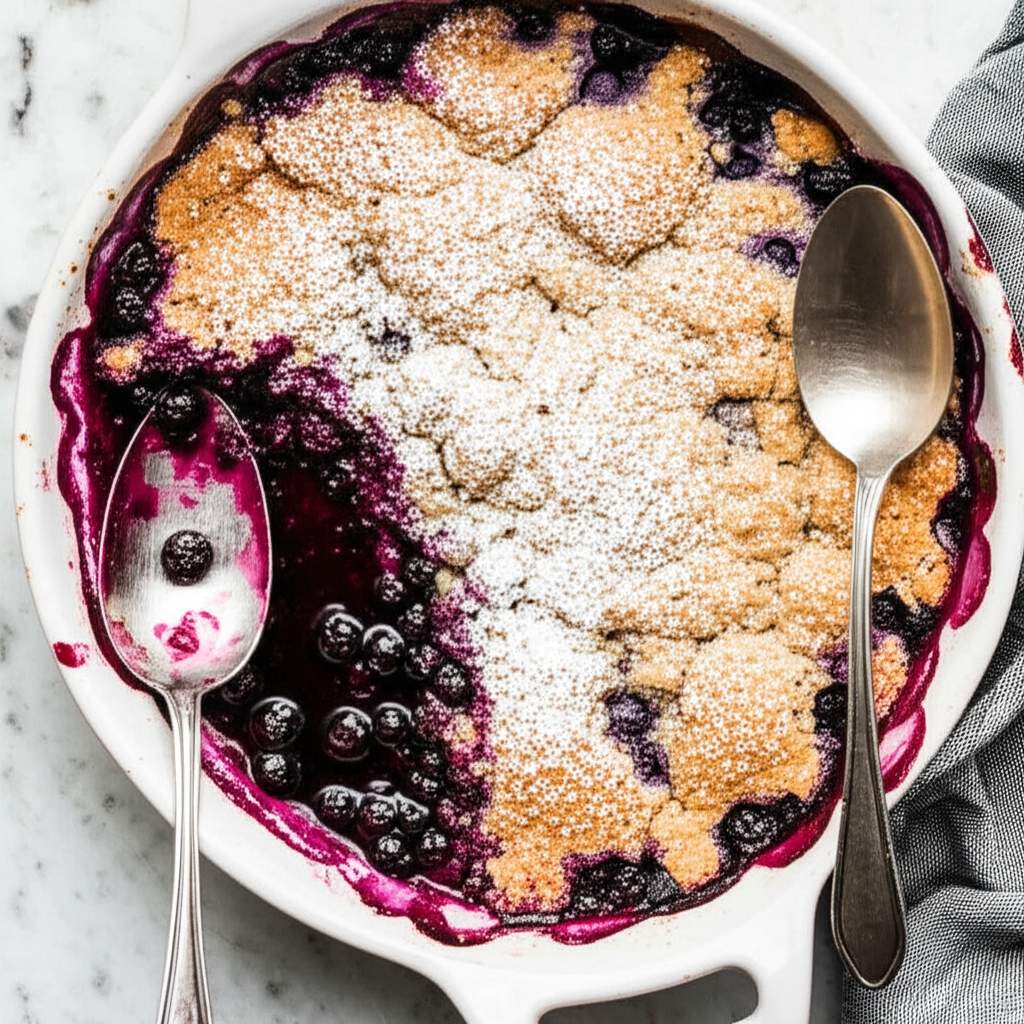 Warm Blueberry Cobbler