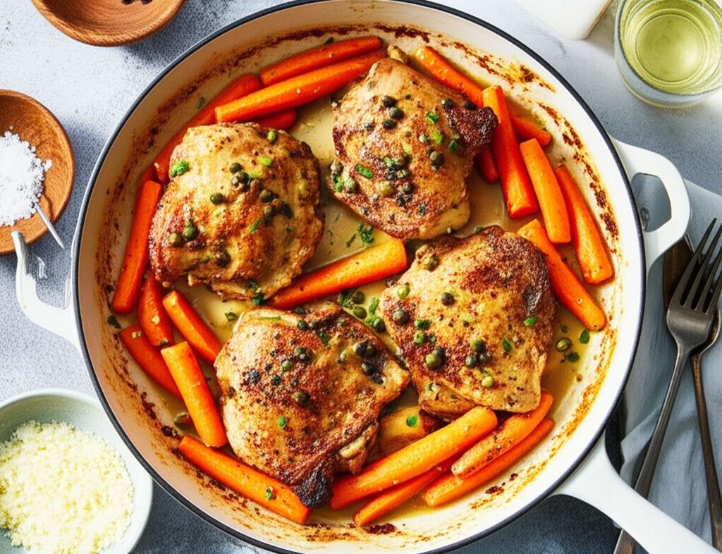 White Wine Chicken with Carrots