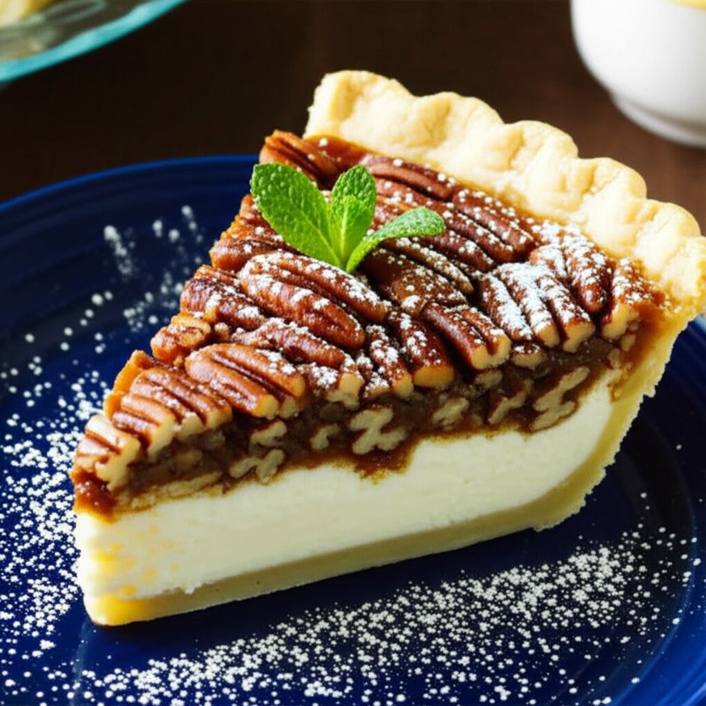2-Layer Rum Pecan Pie with Cheesecake