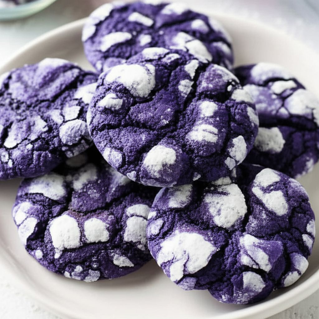 Blueberry Crinkle Cookies