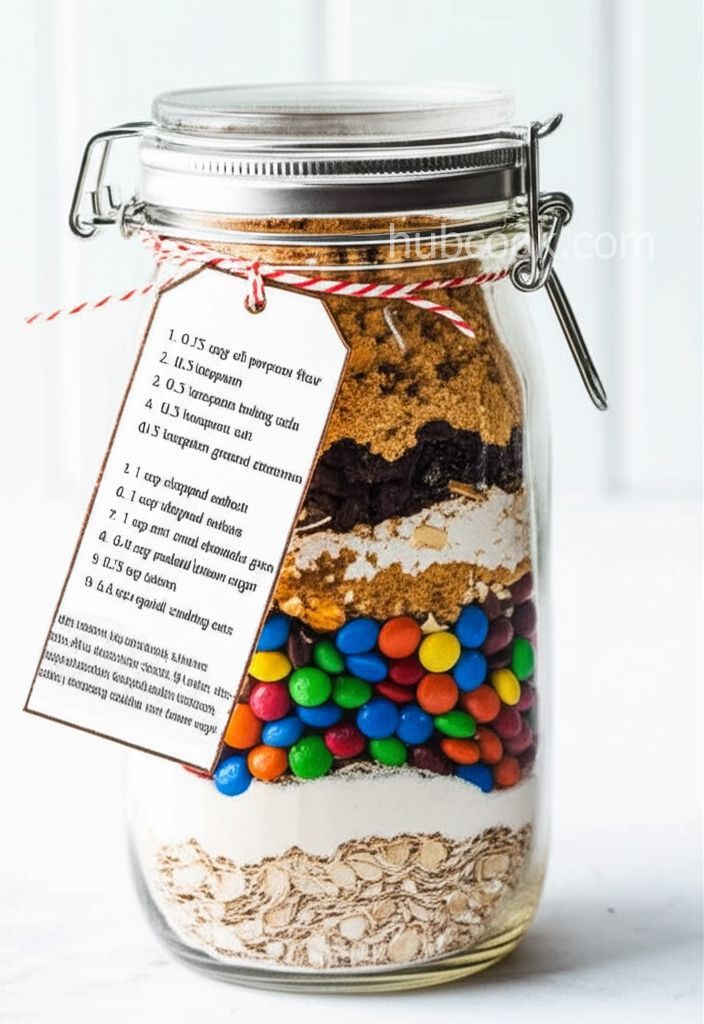 Candy Coated Chocolates Gift Jar Cookie Mix