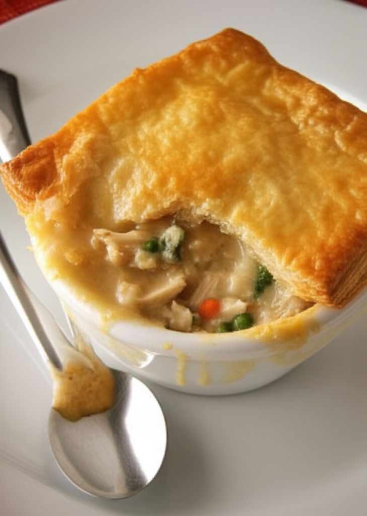 Chicken Pot Pies with Puff Pastry