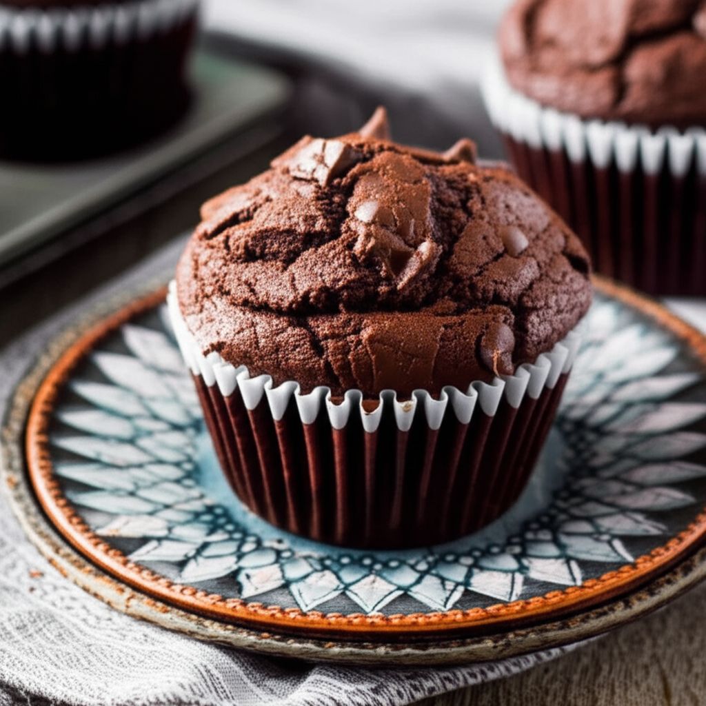 Chocolate Chocolate Chip Muffins