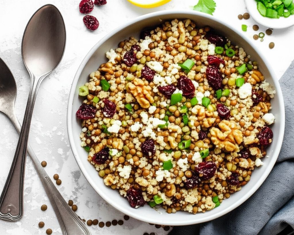 Cranberry Lentil and Quinoa Salad