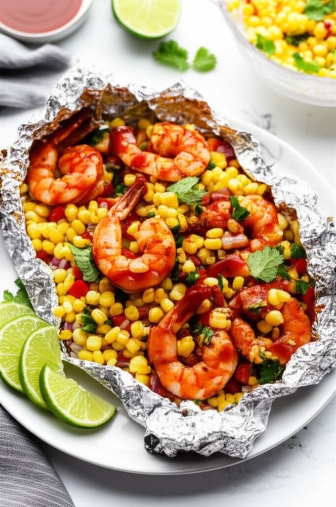 Grilled BBQ Shrimp with Citrus Corn Salad
