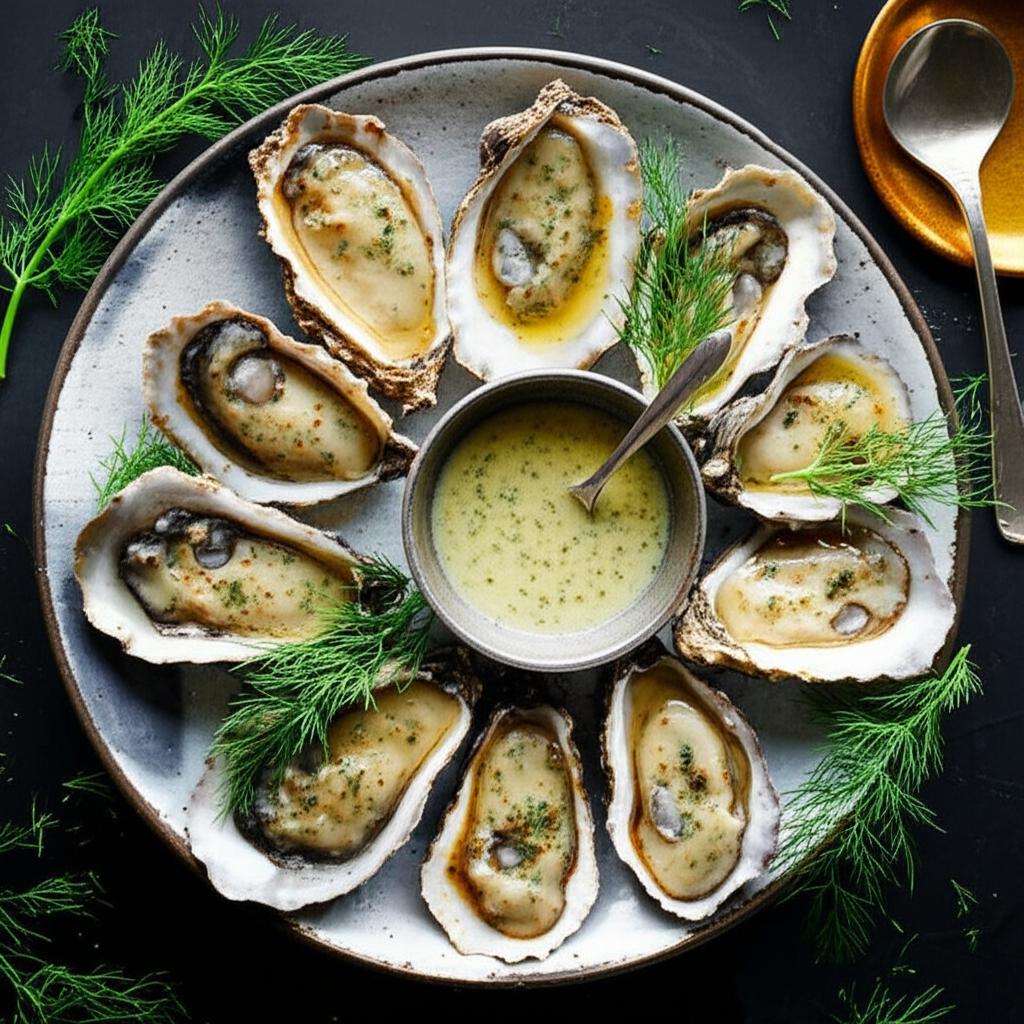 Grilled Oysters with Fennel Butter