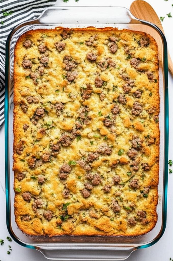 Mama's Cornbread and Sausage Turkey Dressing