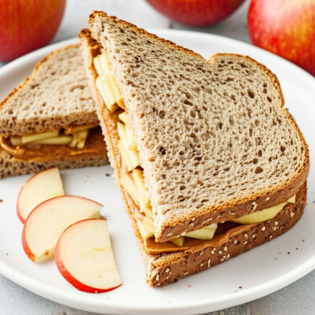 Peanut Butter and Apple Sandwich