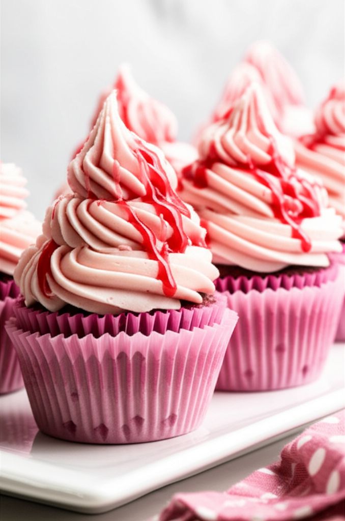 Raspberry White Chocolate Buttercream Cupcakes