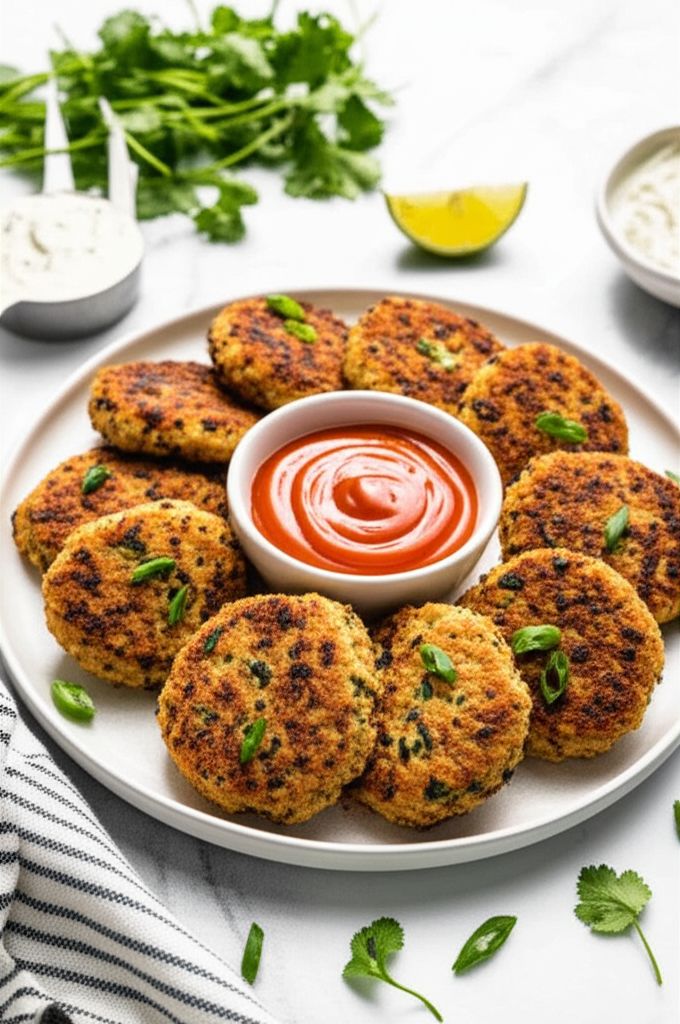 Spicy Chile Chicken Fritters
