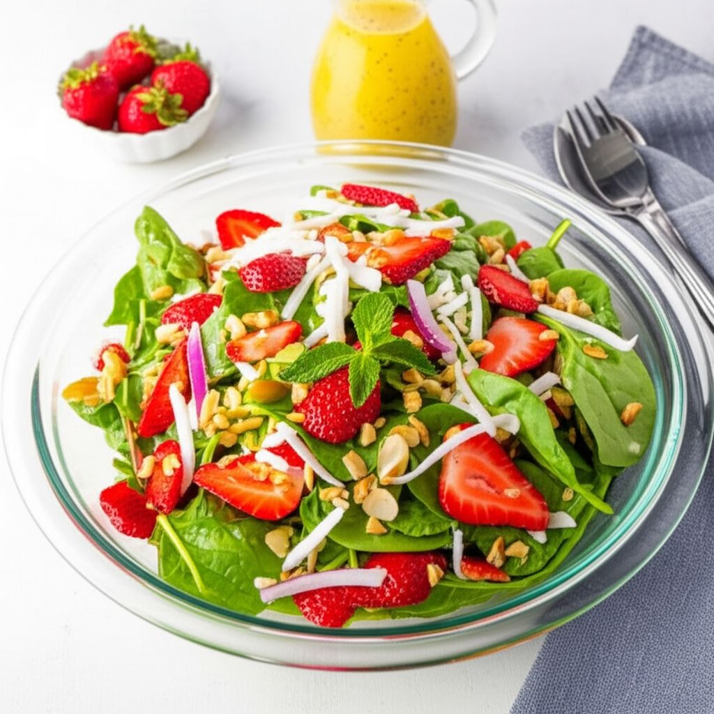 Spinach and Strawberry Daiquiri Salad