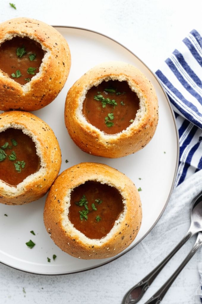 Two-Ingredient Dough Bread Bowls for Soup