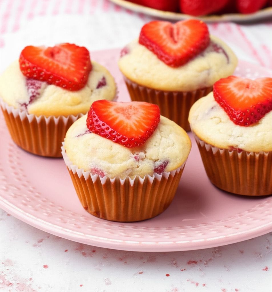 Valentine's Day Strawberry Muffins