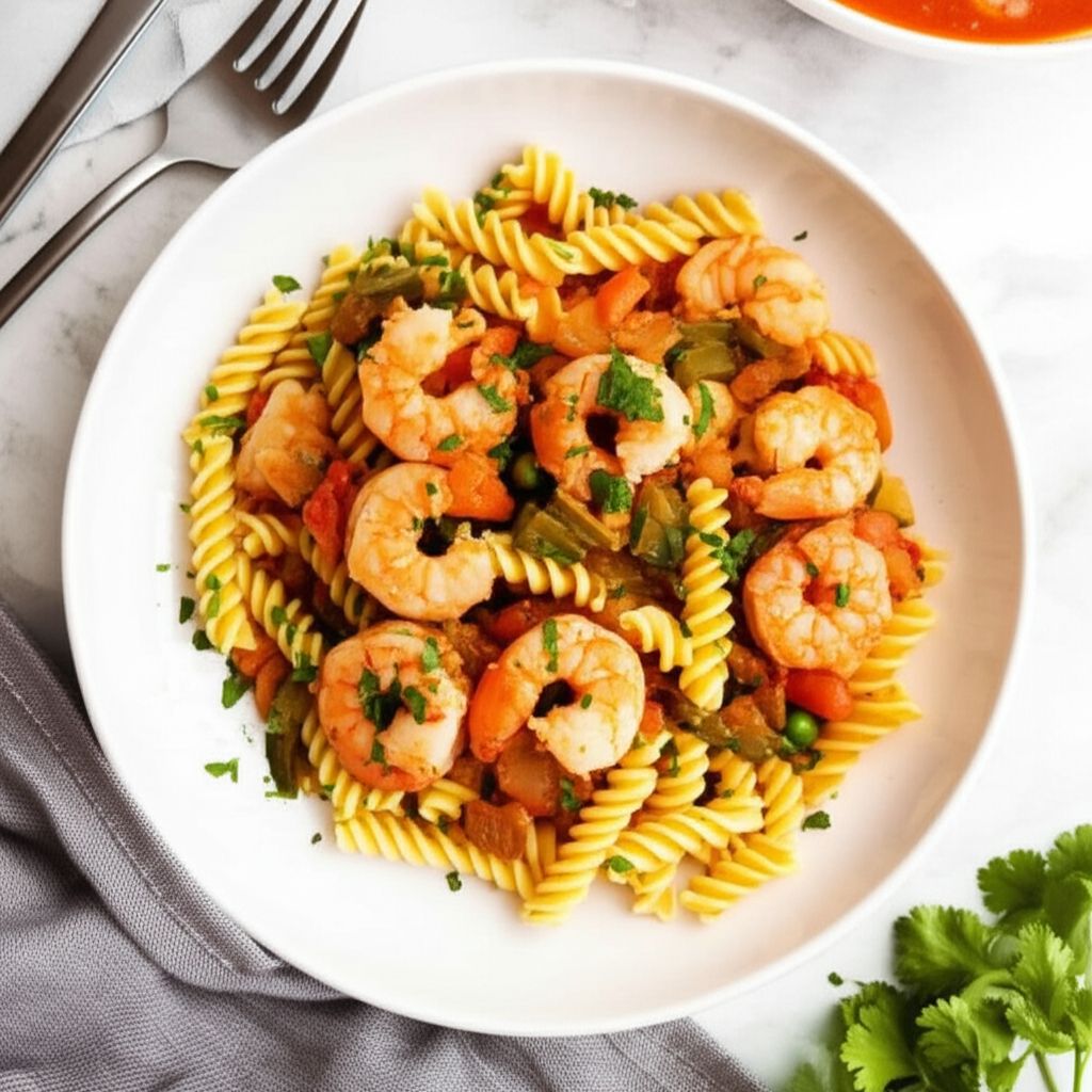 Caribbean Pasta with Shrimp