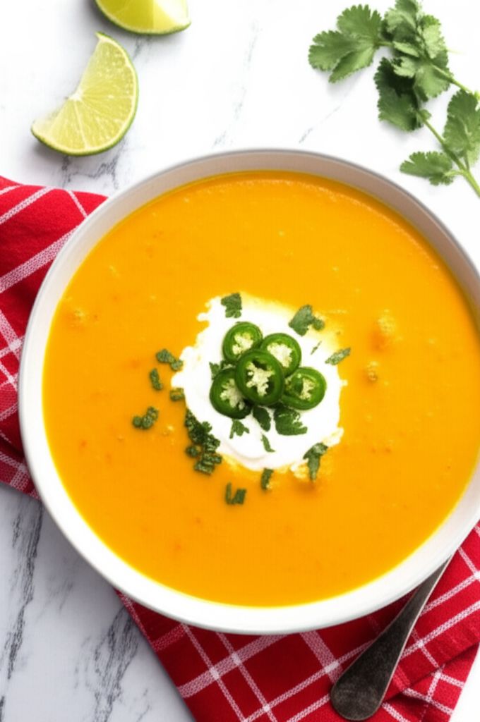 Carrot Soup with Lime and Chiles