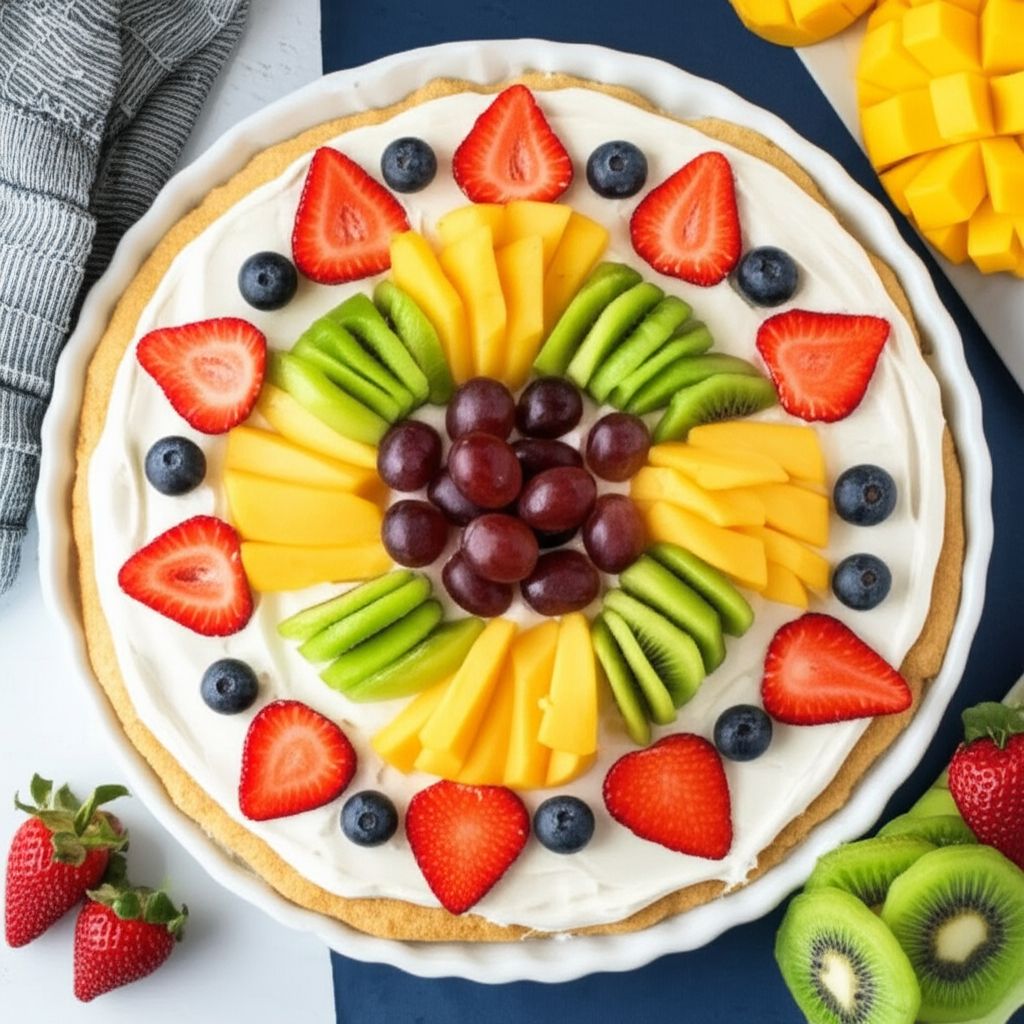 Fruit Pizza with Marshmallow Fluff