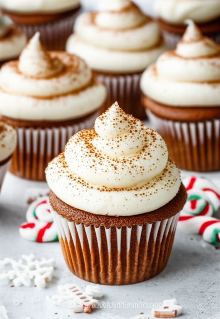 Gingerbread Cupcakes with Cream Cheese Frosting
