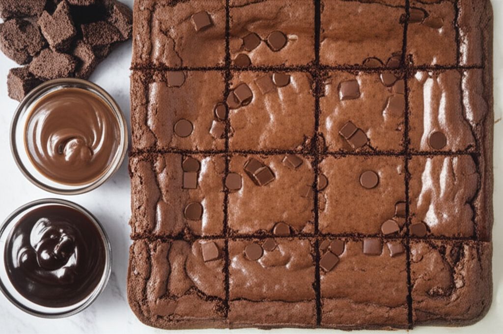 Gooey Brownies with Shortbread Crust