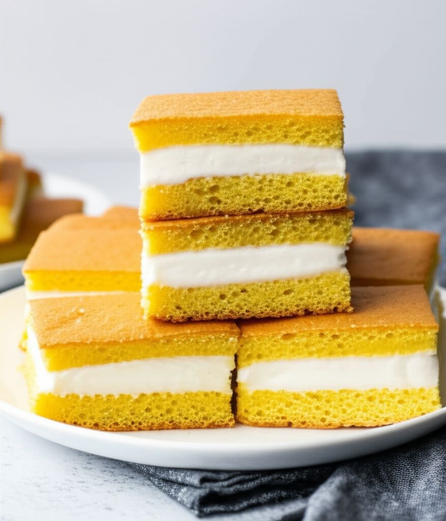 Homemade Cream Filled Individual Sponge Cakes