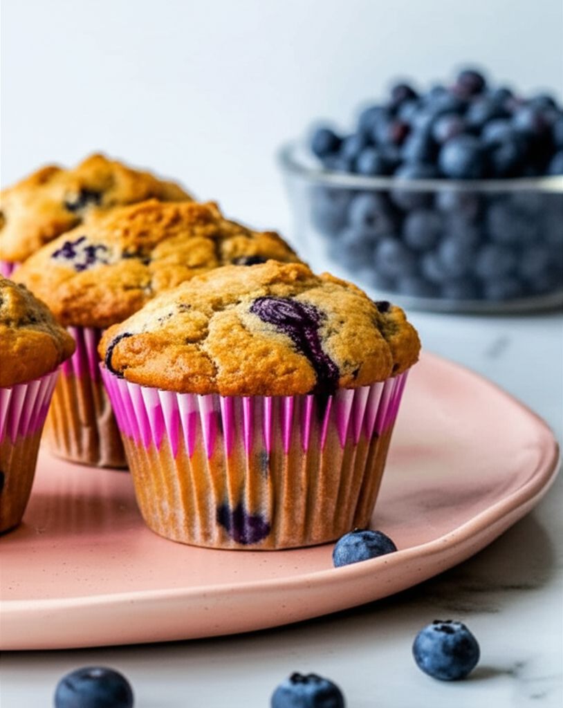 Low-Fat Blueberry Bran Muffins