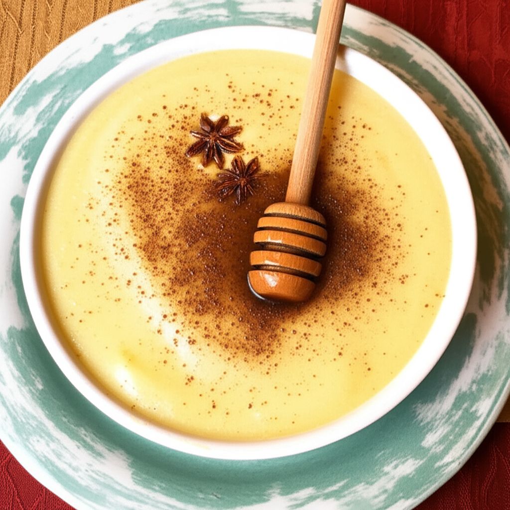 Moroccan Semolina Soup with Milk, Anise Seeds, and Honey