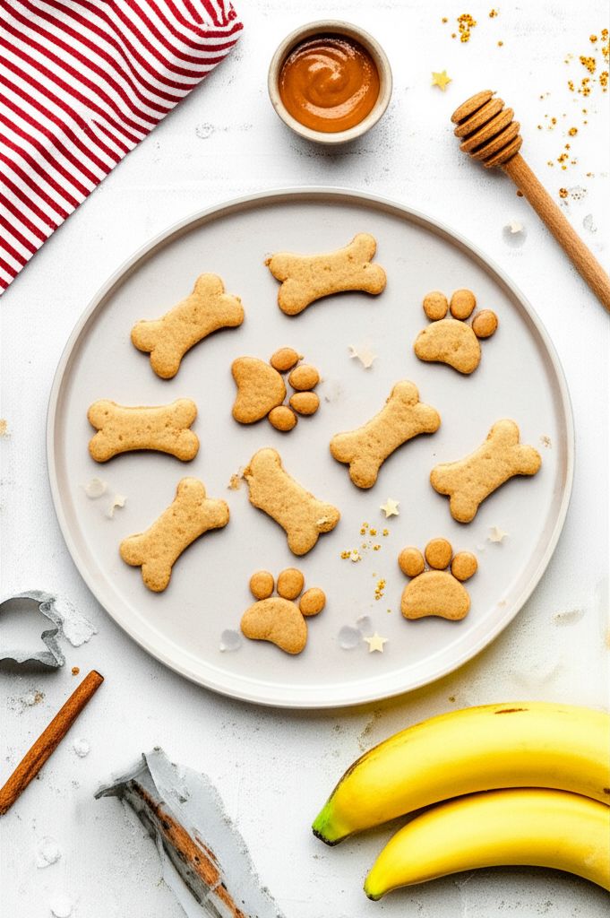 Peanut Butter and Banana Dog Biscuits