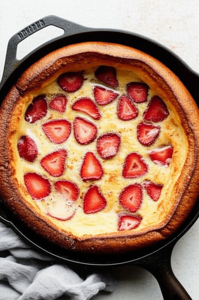 Skillet Strawberry Pancake