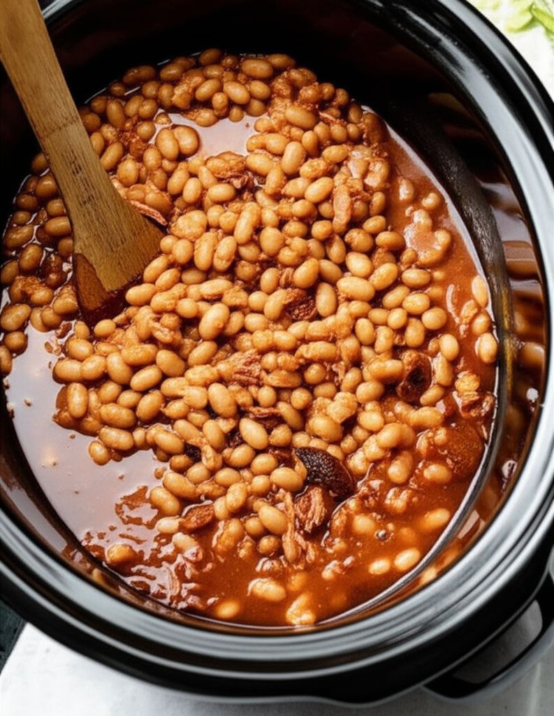 Slow Cooker Baked Beans with Ham Hock