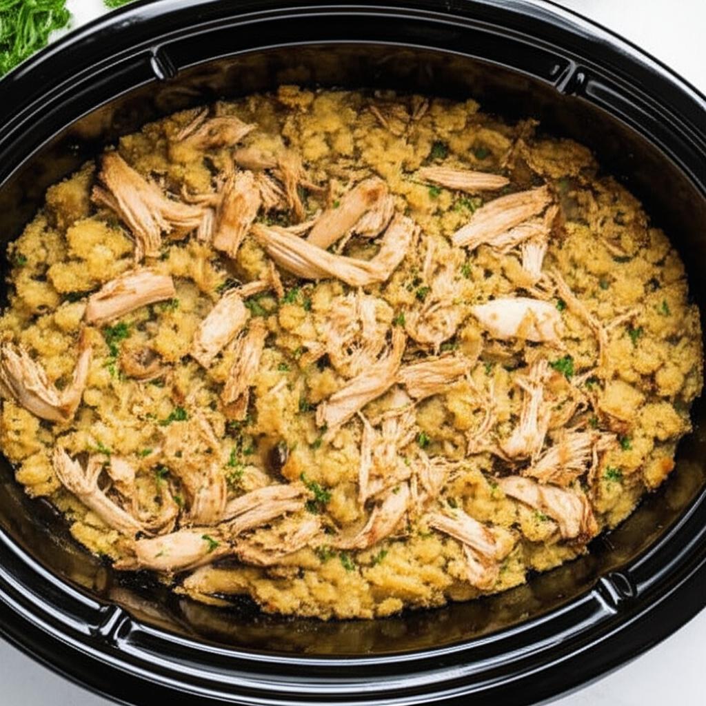 Slow Cooker Chicken Dressing