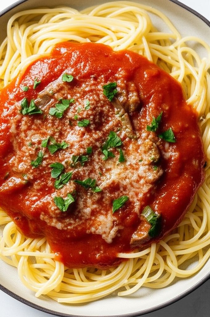 Spaghetti with Tomato and Sausage Sauce