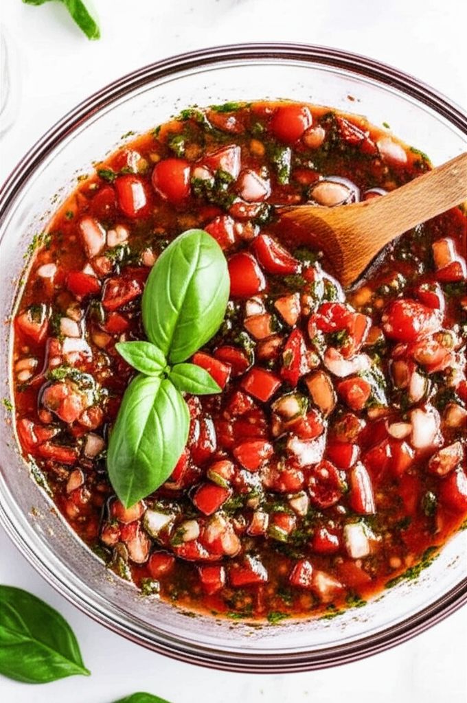 Tomato, Basil, Pine Nut Dressing