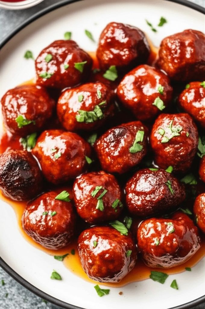 Turkey Cocktail Meatballs with Orange Cranberry Glaze