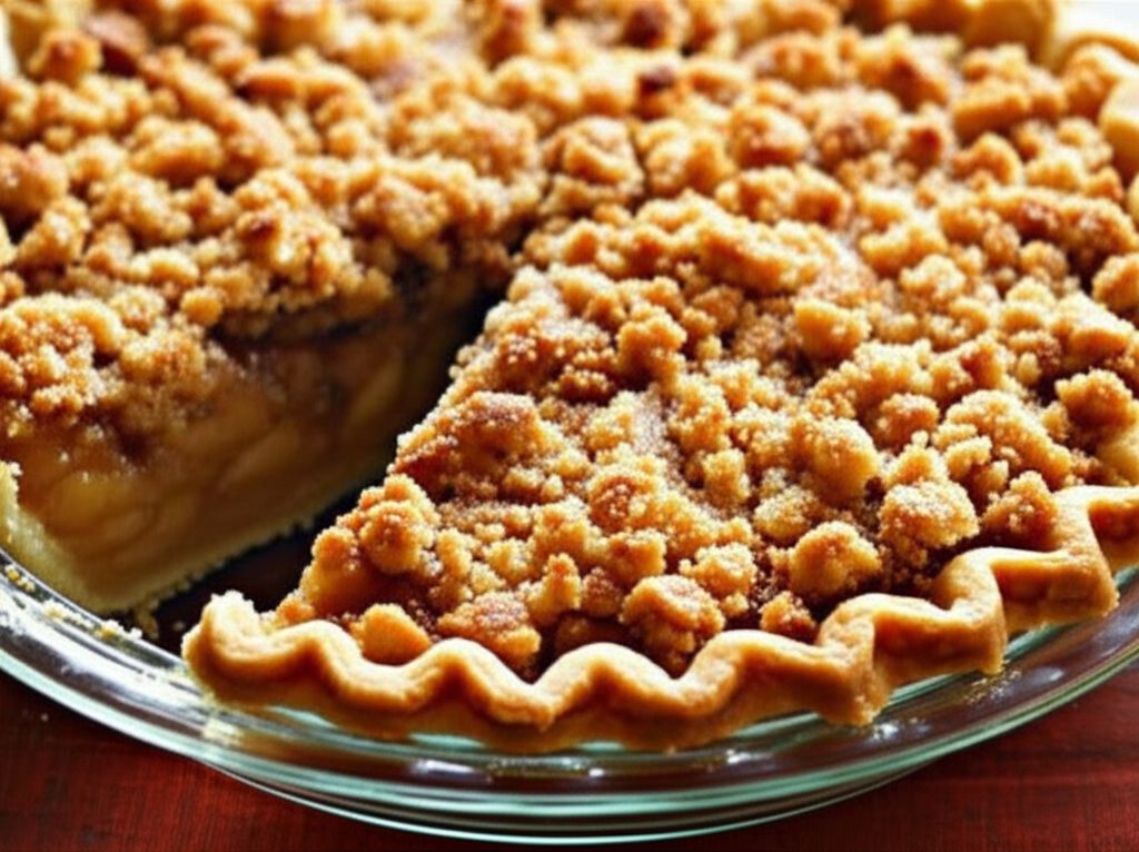Warm Apple Buttermilk Custard Pie