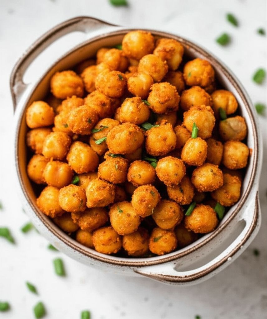 Air Fryer Buffalo-Ranch Chickpeas