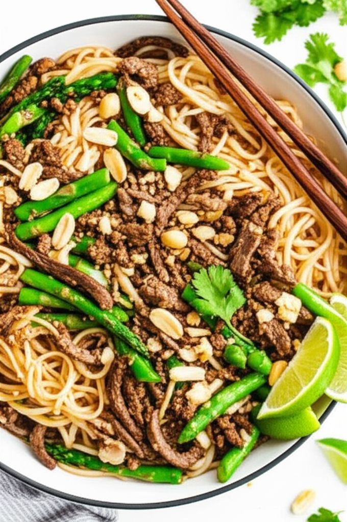 Beef and Asparagus Noodles