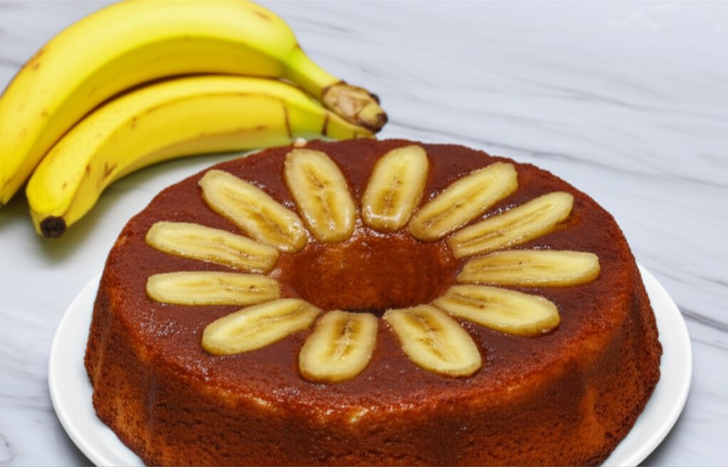 Bolo de Banana Caramelizada (Caramelized Banana Cake)