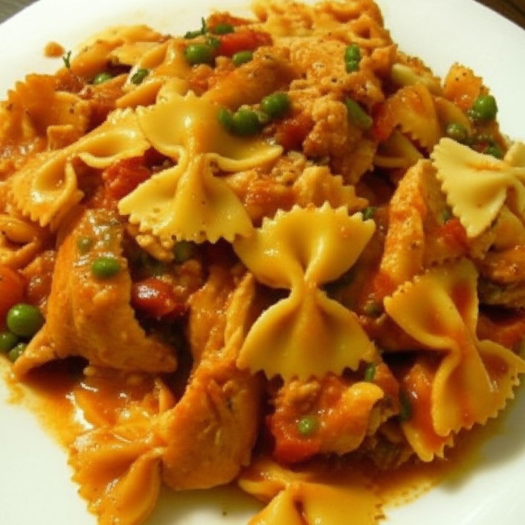 Chicken and Sausage with Bowties