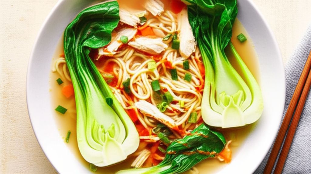 Chinese Chicken Soup with Bok Choy