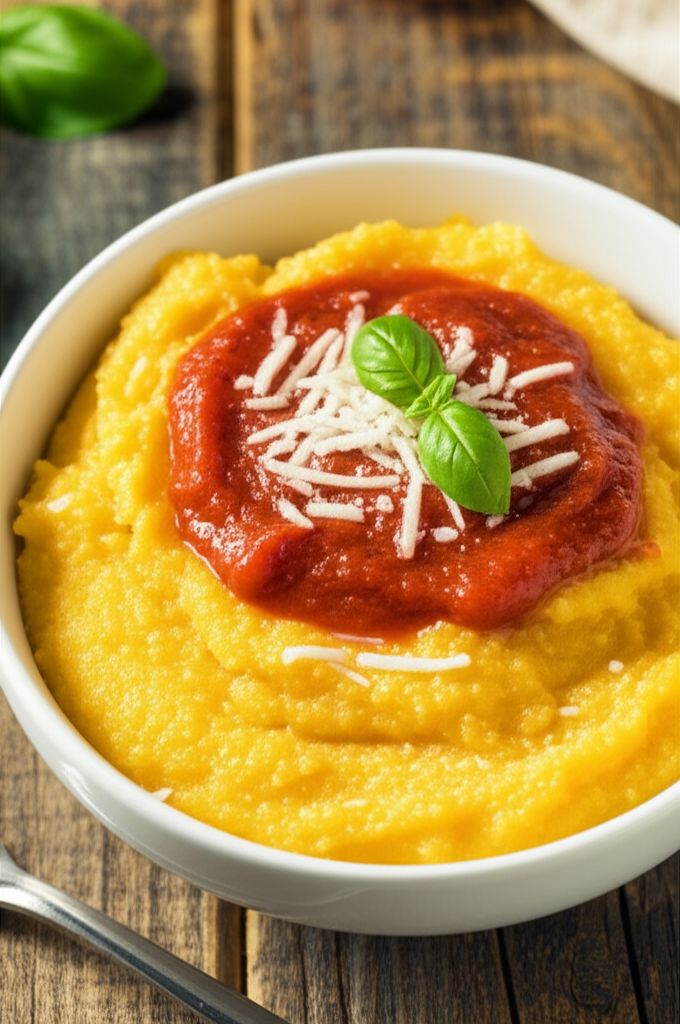 Easy Polenta with Tomato Sauce