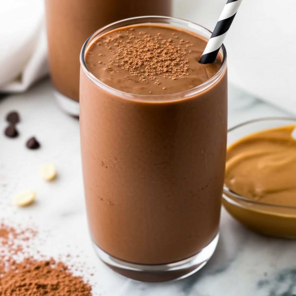 Low-Carb Chocolate Peanut Butter Smoothie