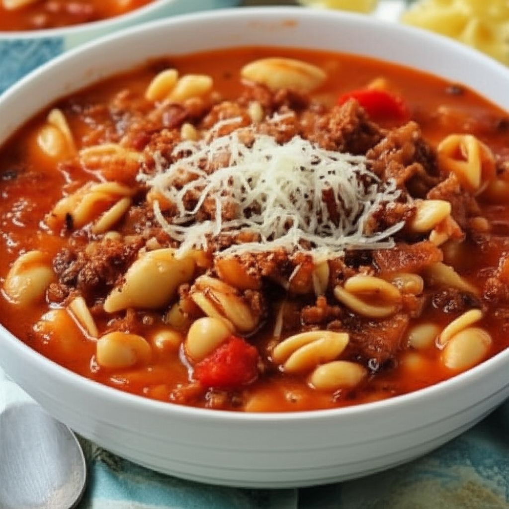 Pasta Fagioli Soup with Bacon